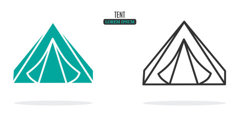 Illustration symbol. Tent abstract illustration design. Stock vector icon. © Hafifah