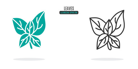 Illustration symbol. Leaves abstract illustration design. Stock vector icon.