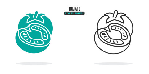 Illustration symbol. Tomato abstract illustration design. Stock vector icon.
