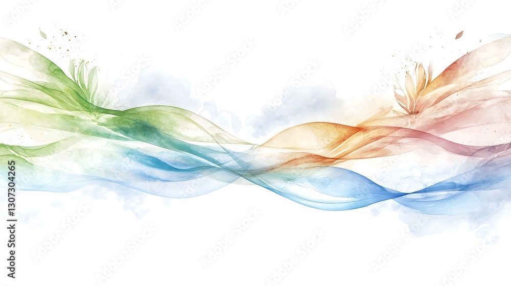 Poster captivating fluid art digital painting with intertwining pastel blues and pinks accentuated by shimm