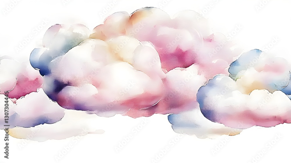 Poster Smooth and sophisticated abstract digital texture featuring a gradient of soft pastel pink and blue hues with delicate golden highlights creating a visually stunning and modern backdrop for designs