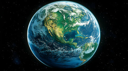 Earth, planet, globe, North America, space, view.