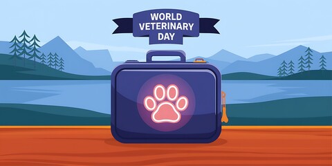veterinary day, world veterinary day,  Poster, banner, post, story 
