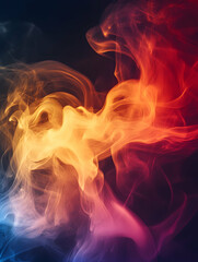 Fototapeta premium Colorful Smoke Abstract Dark Background