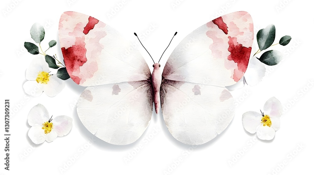 Poster mesmerizing digital showcasing the intricate textures and vibrant hues of a pink butterfly designed 