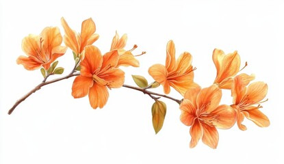 Vibrant Orange Flower Branch