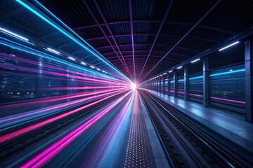 Fototapeta premium light trails on the highway