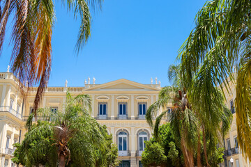 Rio de Janeiro, RJ, Brazil, 03/03/2025 - Facade of the National Museum, Museu Nacional, at Quinta da Boa Vista, São Cristóvão neighborhood