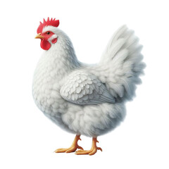 Fototapeta premium Chicken on white background