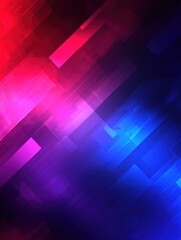 Obraz premium Abstract Digital Composition Of Geometric Shapes With Red Blue And Purple Gradients Against Dark Backdrop