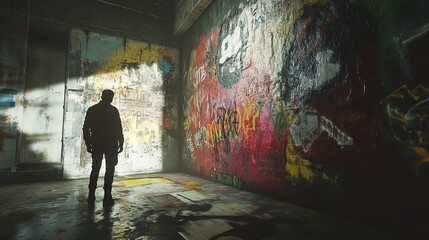 Street art graffiti on the wall