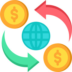 Arbitrage flat color icon