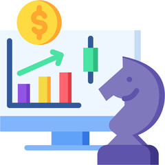 Trading Strategies flat color icon