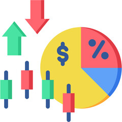 Margin Trading flat color icon