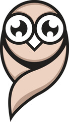 Owl vector logo with unified line design, minimalist and modern. Symbol of intelligence, insight and creativity, suitable for branding in education, technology and business.