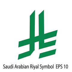 Obraz premium Saudi Arabia currency new symbol on white background