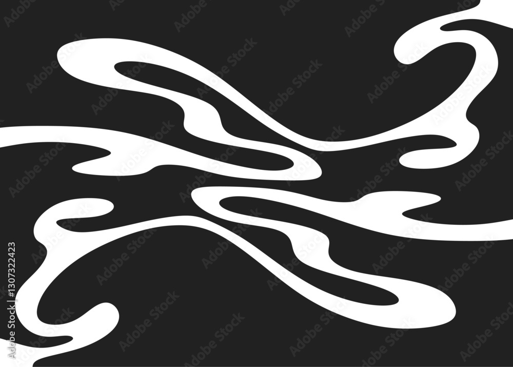 Poster abstract background with reflective wavy line pattern