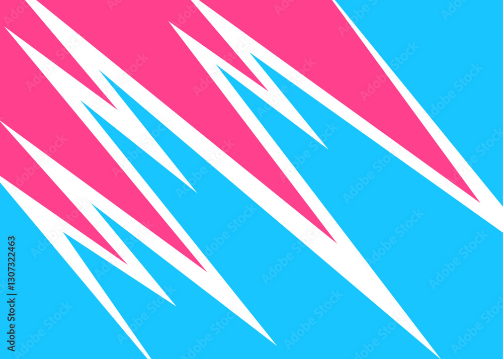 Poster abstract background with zigzag line pattern and with some copy space area