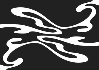 Abstract background with reflective wavy line pattern