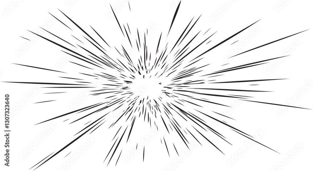 Poster Circular starburst explosion texture. Distressed uneven grunge background. Abstract vector illustration. Overlay to create interesting effect and depth. Isolated on white background.
