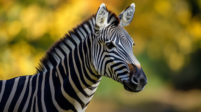 zebra close up portrait