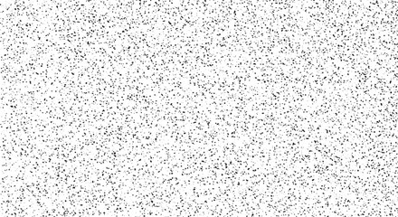 Snow, stars, twinkling lights, rain drops on black background. Abstract vector noise. Small particles of debris and dust. Distressed uneven grunge overlay.