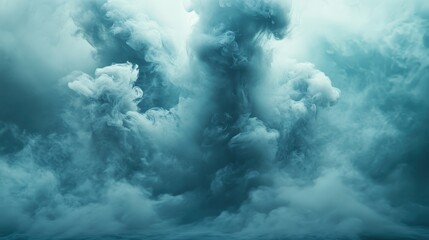 Fototapeta premium Abstract Teal Ocean Waves Dramatic Stormy Sea