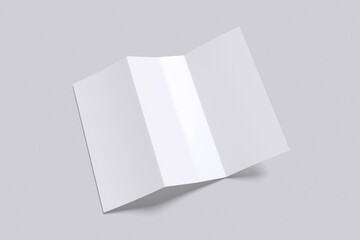 Trifold Brochure with grey background color for mockup template