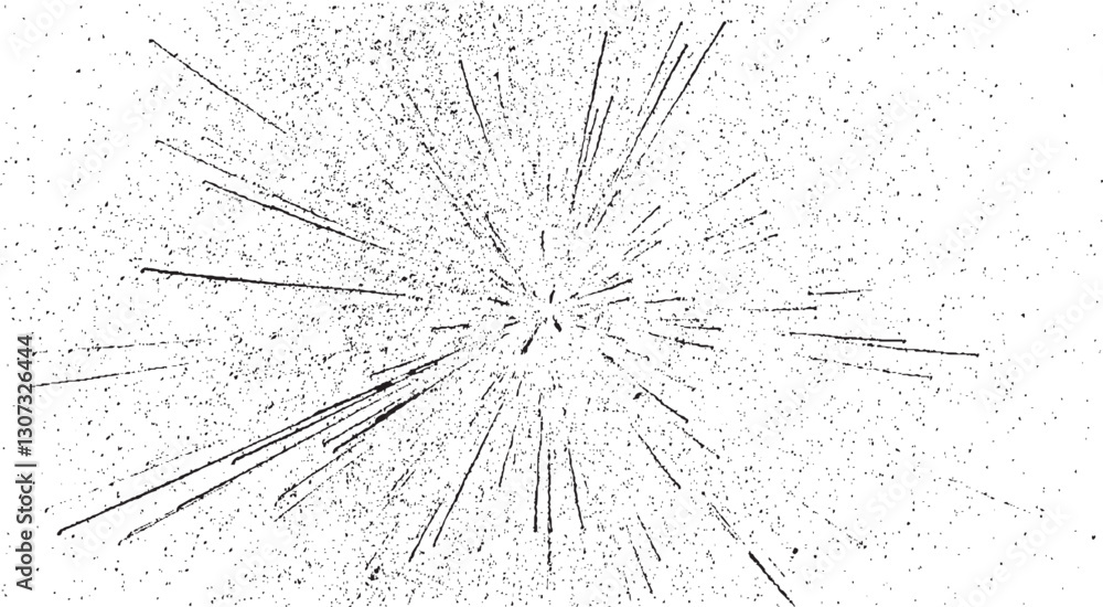 Poster circular starburst explosion texture. distressed uneven grunge background. abstract vector illustrat
