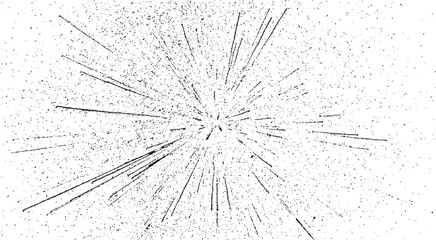 Circular starburst explosion texture. Distressed uneven grunge background. Abstract vector illustration. Overlay to create interesting effect and depth. Isolated on white background.

