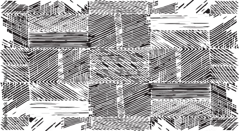 Poster monochrome texture composed of irregular graphic elements. distressed uneven grunge background. abst