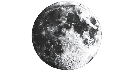 Full Moon, Grayscale Image