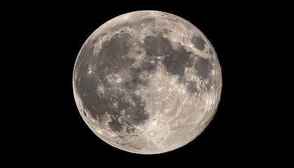 Obraz premium Full Moon in Dark Sky