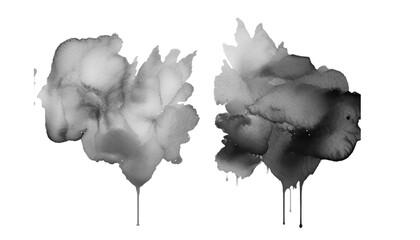 black stain paint on white