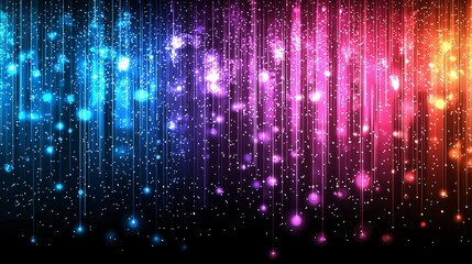 Colorful light streaks, dark background, sparkle, abstract art, website design