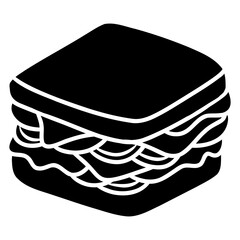 bread sandwich logo solid icon