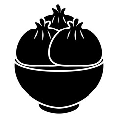 dumplings logo icon vector