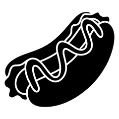hotdog fastfood solid icon