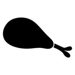 chicken drumstick solid icon