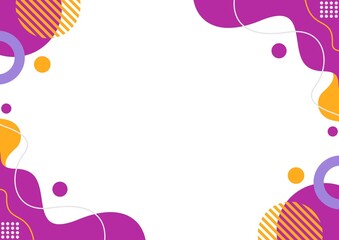 Modern Abstract Frame with Vibrant Colors and Dynamic Geometric Shapes