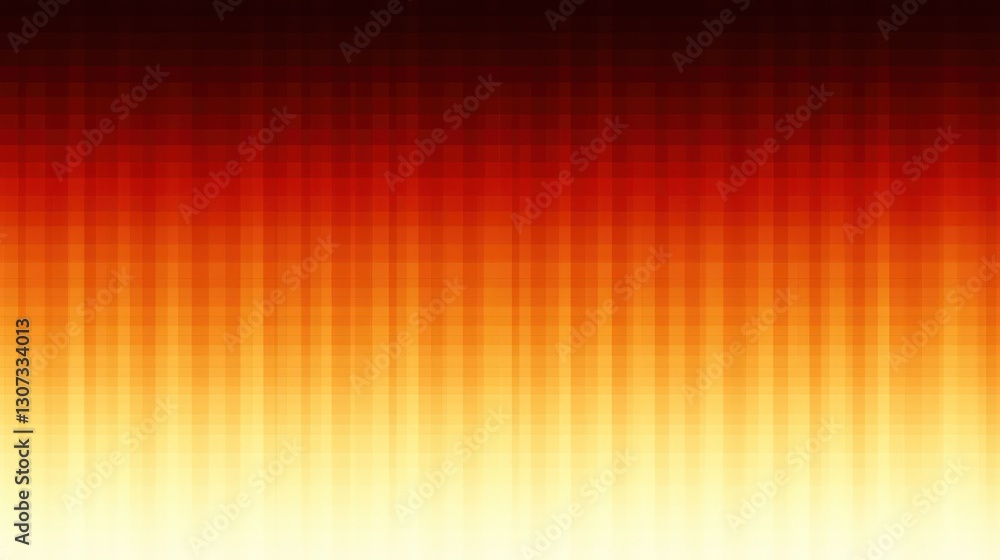 Poster Abstract Gradient Of Red And Yellow Vertical Rectangles Creating Textured Background