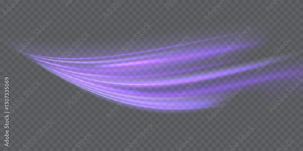 Aufkleber Neon rays vector abstract background png. Futuristic technological style. Abstract background with speed lines. Vector illustration. Futuristic. The light lines of the road are blue png
