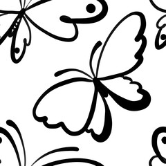 black and white butterfly