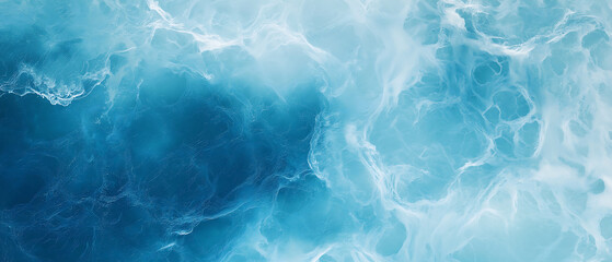 Fototapeta premium Panoramic shot of Sea water texture in high quality, Summer background.