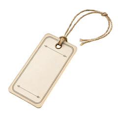 Fototapeta premium Blank Gift Tag with String isolated on white background