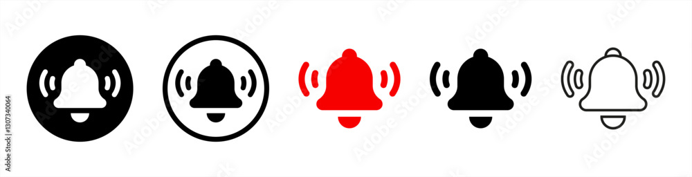 Poster bell icon vector. alarm ringing and reminder symbol isolated on white background. vector 10 eps.