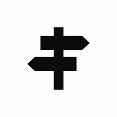 Fototapeta premium Direction road sign icon vector sign