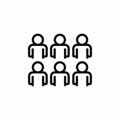 Team organization structure icon vector sign