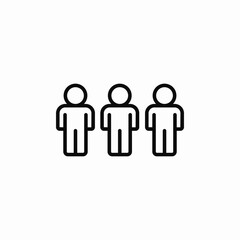 Team people group icon vector sign