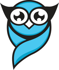 Owl vector logo with unified line design, minimalist and modern. Symbol of intelligence, insight and creativity, suitable for branding in education, technology and business.